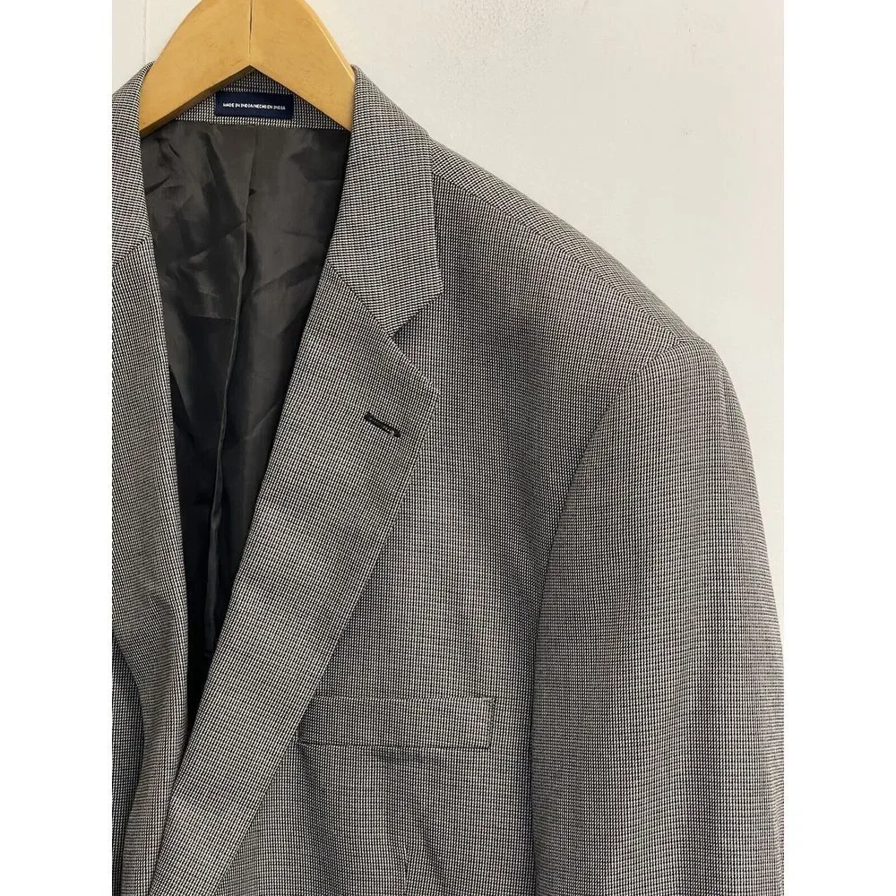 Stafford Mens Gray Wool BIG & TALL Classic Fit Sport Coat Blazer Jacket SIZE 48L
